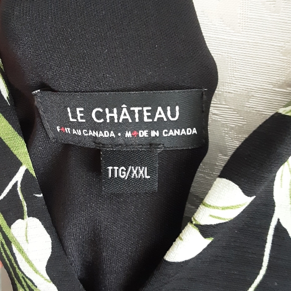 Le Chateau Floral Knit Asymmetrical Midi Dress XXL - Picture 7 of 11